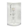 Equinox I 37 x 37 Acrylic Corner Center Drain One-Piece Shower in White