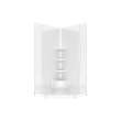 Equinox II 40 x 40 Acrylic Corner Center Drain One-Piece Shower in White