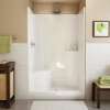 Evergreen 48 x 37 AcrylX Alcove Center Drain One-Piece Shower in White