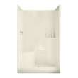 Evergreen 48 x 37 AcrylX Alcove Center Drain One-Piece Shower in Sterling Silver