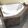 Cocoon 6054 Acrylic Corner Center Drain Bathtub in White