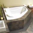 Cocoon 6054 Acrylic Corner Center Drain Bathtub in White