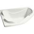 Cocoon 6054 Acrylic Corner Center Drain Hydrosens Bathtub in White