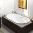 Living 7242 Acrylic Drop-in Center Drain Bathtub in White