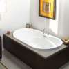 Living 6636 Acrylic Drop-in Center Drain Bathtub in White