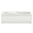 Baccarat 72 x 36 Acrylic Drop-in End Drain Bathtub in White