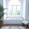 Baccarat 72 x 36 Acrylic Drop-in End Drain Combined Hydromax & Aerofeel Bathtub in White