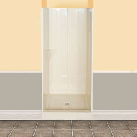 32SKD 32 x 34 AcrylX Alcove Center Drain Three-Piece Shower in White