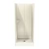 32SKD 32 x 34 AcrylX Alcove Center Drain Three-Piece Shower in Bone