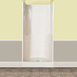 36SKD 36 x 35 AcrylX Alcove Center Drain Three-Piece Shower in White