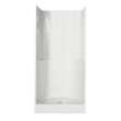 36SKD 36 x 35 AcrylX Alcove Center Drain Three-Piece Shower in Sterling Silver
