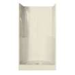 48SKD 48 x 35 AcrylX Alcove Center Drain Three-Piece Shower in Black
