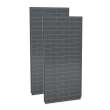 Utile 3636 Composite Direct-to-Stud Two-Piece Corner Shower Wall Kit in Metro Thunder Grey