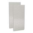 Utile 3636 Composite Direct-to-Stud Two-Piece Corner Shower Wall Kit in Metro Soft Grey