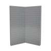 Utile 3636 Composite Direct-to-Stud Two-Piece Corner Shower Wall Kit in Metro Ash Grey