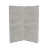 Utile 3636 Composite Direct-to-Stud Two-Piece Corner Shower Wall Kit in Factory Rough Vapor