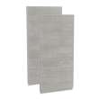 Utile 3636 Composite Direct-to-Stud Two-Piece Corner Shower Wall Kit in Factory Rough Vapor