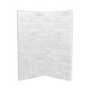Utile 3636 Composite Direct-to-Stud Two-Piece Corner Shower Wall Kit in Marble Carrara