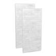 Utile 3636 Composite Direct-to-Stud Two-Piece Corner Shower Wall Kit in Marble Carrara
