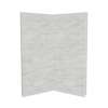 Utile 3636 Composite Direct-to-Stud Two-Piece Corner Shower Wall Kit in Organik Permafrost