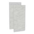 Utile 3636 Composite Direct-to-Stud Two-Piece Corner Shower Wall Kit in Organik Permafrost