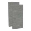 Utile 3636 Composite Direct-to-Stud Two-Piece Corner Shower Wall Kit in Organik Clay