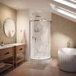 Utile 3636 Composite Direct-to-Stud Two-Piece Corner Shower Wall Kit in Adria Pearl