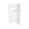 Utile 3636 Composite Direct-to-Stud Two-Piece Corner Shower Wall Kit in Calcutta Chalk