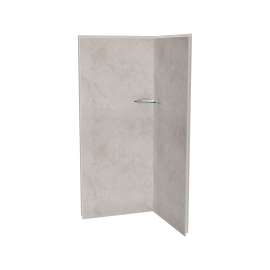 Utile 3636 Composite Direct-to-Stud Two-Piece Corner Shower Wall Kit in Antico Linen