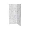 Utile 3636 Composite Direct-to-Stud Two-Piece Corner Shower Wall Kit in Stataro Storm