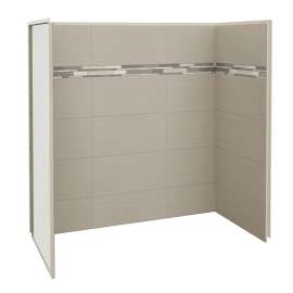 Utile 6030 Composite Direct-to-Stud Three-Piece Tub Wall Kit in Origin Greige