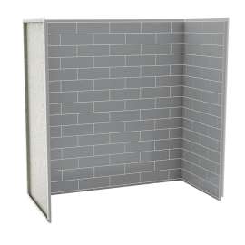 Utile 6030 Composite Direct-to-Stud Three-Piece Tub Wall Kit in Metro Ash Grey