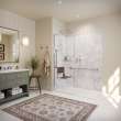 Utile 36 in. Composite Direct-to-Stud Side Wall in Calcutta Chalk
