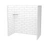Utile 6032 Composite Direct-to-Stud Three-Piece Tub Wall Kit in Metro Tux