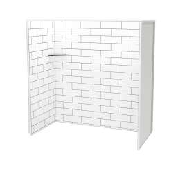 Utile 6032 Composite Direct-to-Stud Three-Piece Tub Wall Kit in Metro Tux