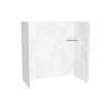 Utile 6032 Composite Direct-to-Stud Three-Piece Tub Wall Kit in Calcutta Chalk