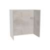 Utile 6032 Composite Direct-to-Stud Three-Piece Tub Wall Kit in Antico Linen