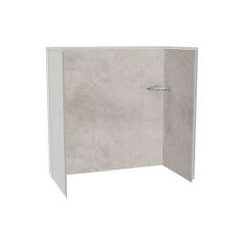 Utile 6032 Composite Direct-to-Stud Three-Piece Tub Wall Kit in Antico Linen