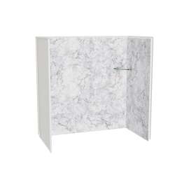 Utile 6032 Composite Direct-to-Stud Three-Piece Tub Wall Kit in Stataro Storm