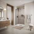 Utile 48 in. Composite Direct-to-Stud Back Wall in Antico Linen