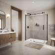 Utile 60 in. Composite Direct-to-Stud Back Wall in Antico Linen