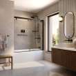 Utile 6030 Composite Direct-to-Stud Three-Piece Tub Wall Kit in Antico Linen