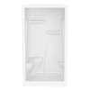 M148 48 x 36 Acrylic Alcove Center Drain One-Piece Shower in White