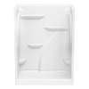 E160 60 x 37 Acrylic Alcove Center Drain One-Piece Shower in White