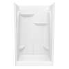 E148 48 x 37 Acrylic Alcove Center Drain One-Piece Shower in White