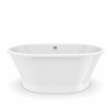 Brioso 6042 AcrylX Freestanding Center Drain Bathtub in White with White Skirt
