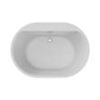 Brioso 6042 AcrylX Freestanding Center Drain Bathtub in White with White Skirt
