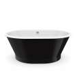 Brioso 6042 AcrylX Freestanding Center Drain Bathtub in White with Black Skirt