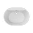Brioso 6042 AcrylX Freestanding Center Drain Bathtub in White with Black Skirt