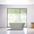 Brioso 6042 AcrylX Freestanding Center Drain Bathtub in White with Sterling Silver Skirt